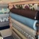 Some of the fabric selections available at Saugatuck Fabrics in Westport.