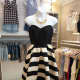 Connie B'sBeautiful Tube Stripe Fancy Dress $95.00, Necklace $24.00