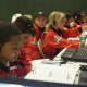 Students at Mission Control keep an eye on the mission in progress at Columbus Magnet School in Norwalk.