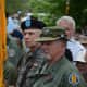Members of a Vietnam War veterans' color guard attend New Castle's Memorial Day ceremony.