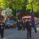 Firefighters and Apparatus marching down Purchase St.