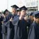 Weston High seniors head for their commencement ceremonies Friday afternoon.