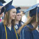 Weston High seniors head for their commencement ceremonies Friday afternoon.