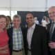 From L: Amy and Keith Ferguson, Dan Gagliardi, Dan Guyder at the Westchester Land Trust benefit at Old Salem Farm.