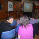 Parents chatted and while their children enjoyed the movie at Dobbs Ferry's Embassy Community Center.