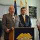 Mount Kisco Mayor Michael Cindrich speaks at a press conference pertaining to the arrest of Freddy Coronado-Mendez.