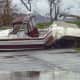 Boats from the Washington Irving Boat Club in Tarrytown were seen in the Losee Park parking lot the day after the storm.