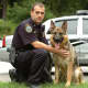 Wilton Police K-9 Enzo with his handler, Officer Steven Rangel. 