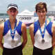 Chris Martensson and Kaare Andersen of Norwalk River Rowing with their silver medals at the Club National Championships.