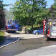 Firetrucks are stationed in Riverwoods.