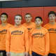 Seniors, from left, Bing BIng Xie, Scott Wymbs, Brent Lobien, Kirby Atlas and SamTugendhaft headline a Horace Greeley wrestling team that won 21 matches last year.