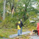 Neighbors stand outside to assess Hurricane Sandy's damage on Greenacres Avenue in Hartsdale on Oct. 30.