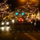 Downtown New Canaan's trees are decked out with lights for the season. 