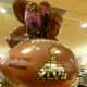 Dobbs Ferry's Stop & Shop displayed Super Bowl XLVII balloons as it filled orders for party food.