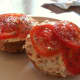 Everything with lox, cream cheese, tomato and pepper at The Beacon Bagel.