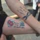 After Waldwick officer Christopher Goodell was killed in the line of duty, his mom, Patricia, and sister, Nicole, got tattoos in remembrance.