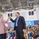 Hillary Clinton, left, and her choice for running mate, Tim Kaine, at a rally in Virginia last week.