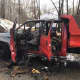 Nobody was injured but the truck was badly damaged from the fire in Monroe.