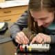 Bronxville High School students used real components to build their own complex circuits.