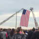 The U.S. flag flies high at the Vicki Soto 5K.