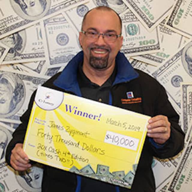 Jim Zygmont of Trumbull won the lottery twice in one day.