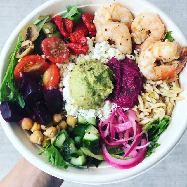 A "build your own" bowl from Urban Greek Kitchen.