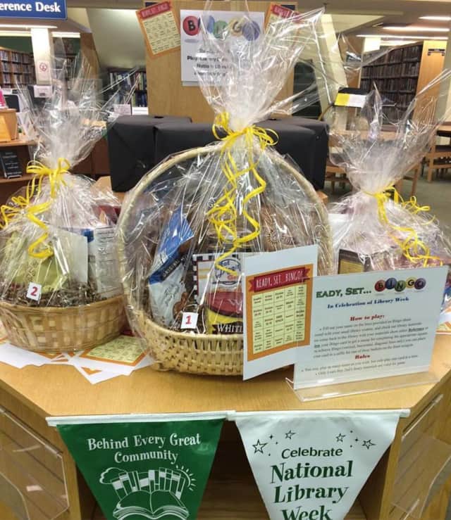 The Louis Bay Second Library is awarding gift baskets to the winners of book bingo.