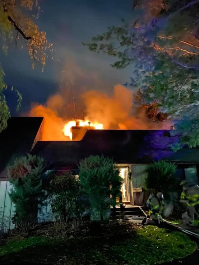 An Irvington home received extensive damage during a two-alarm fire.