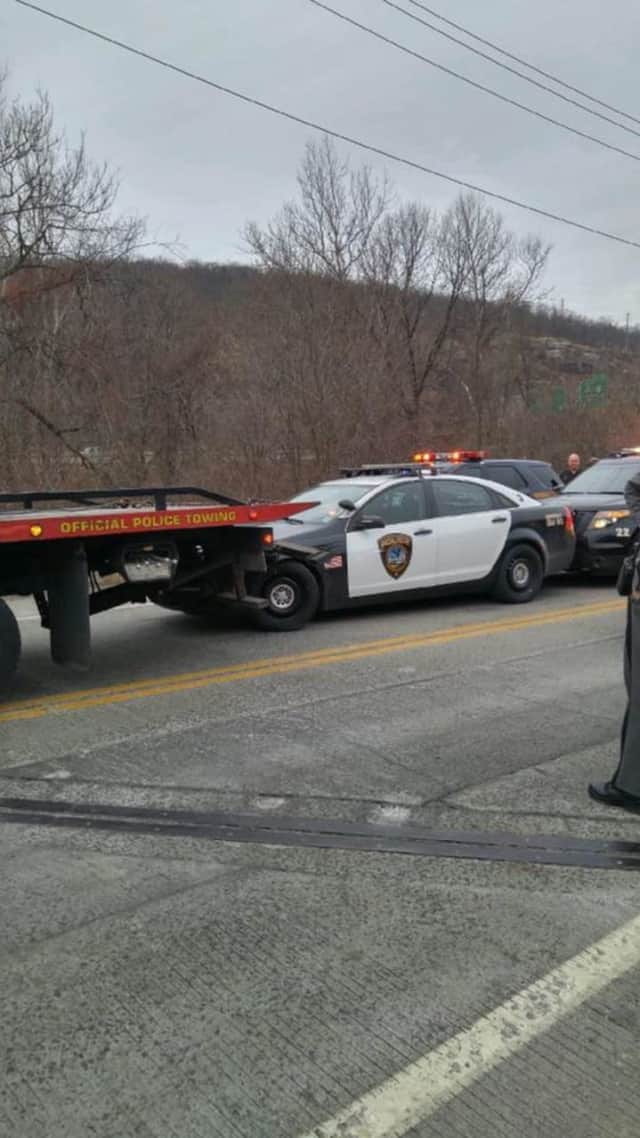 A stolen flatbed sent police on a chase that started in New Jersey and ended in Ramapo near Suffern.