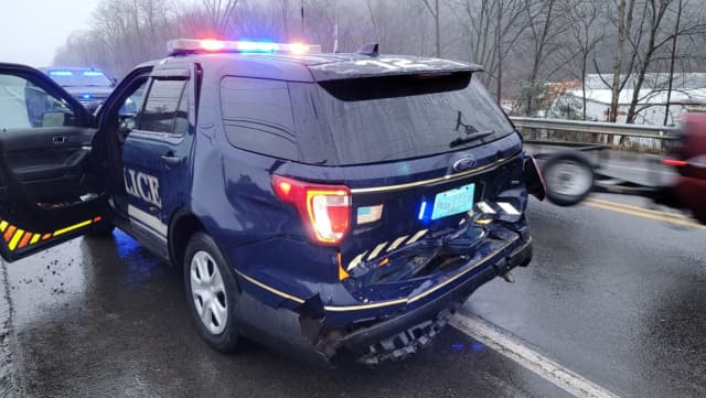 The chief's SUV after the crash.