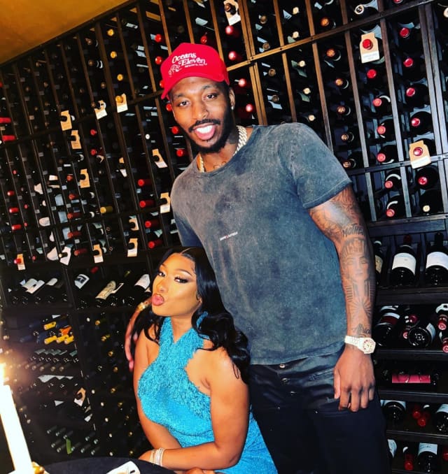 Megan Thee Stallion and Pardi dining at Oceano's Oyster Bar & Grill in Fair Lawn on Thursday, May 19.