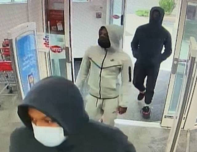Know them? Police are asking the public for help identifying three suspects who allegedly stole some $15K in drugs.