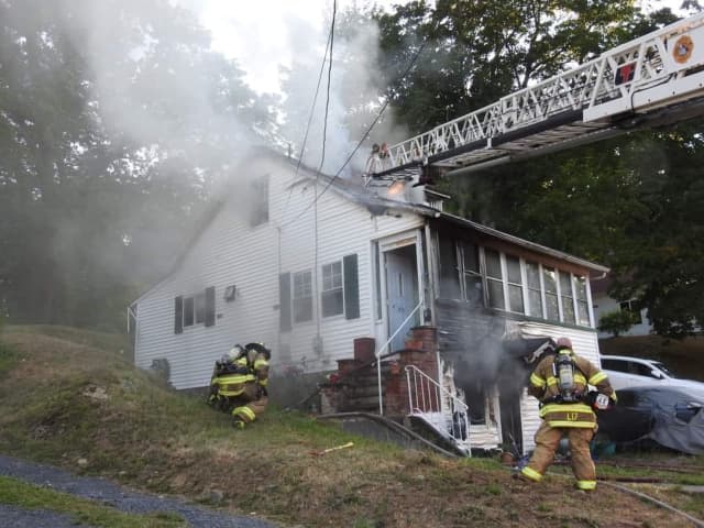 Three City of Newburgh firefighters were injured battling a blaze over the weekend.
