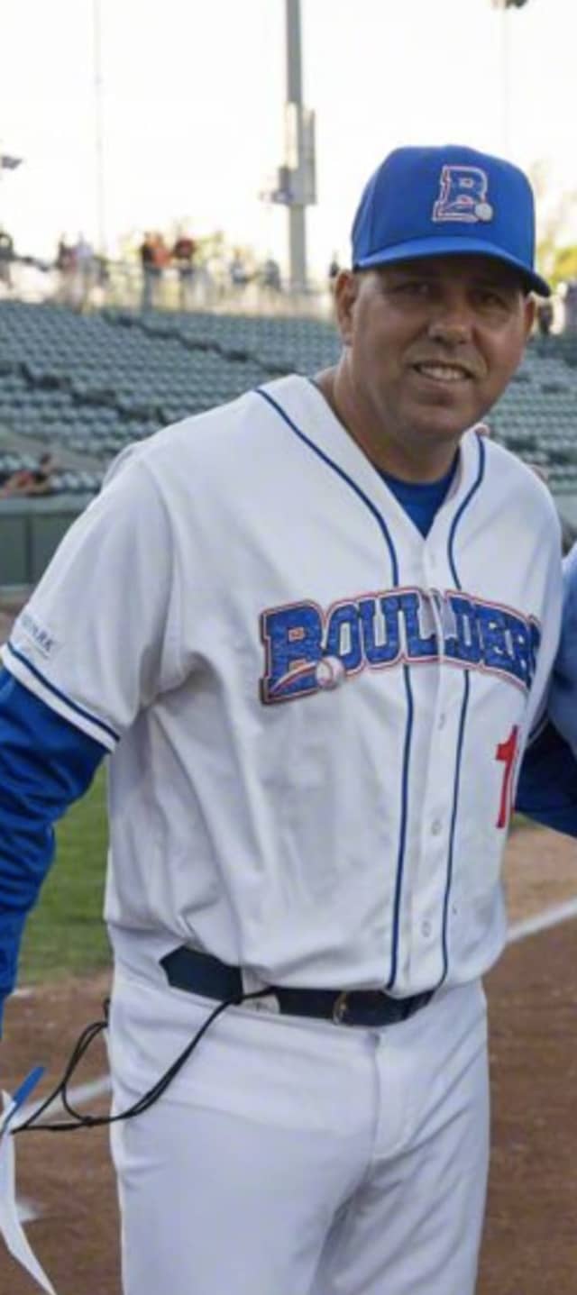 Kevin Baez, manager of the Rockland Boulders.