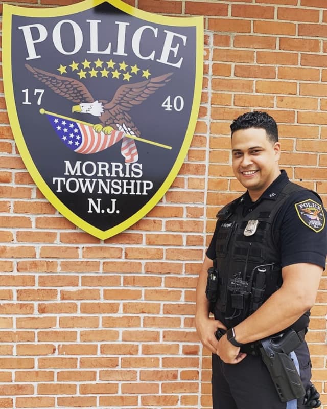Morris Township Officer Saul Gutierrez helped save the life of an unresponsive driver.