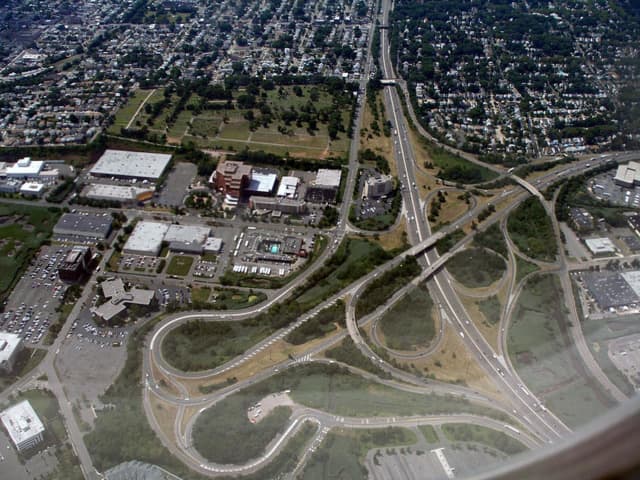 Routes 17 and 3 interchange.