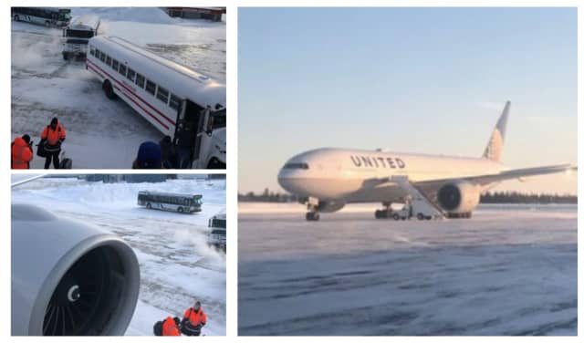 Passengers that set out from Newark spent a hellish 14 hours trapped inside of a freezing plane on a Canadian tarmac.