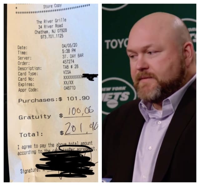 Joe Douglas has left a $100 tip that last two times he went to River Grille in Chatham.