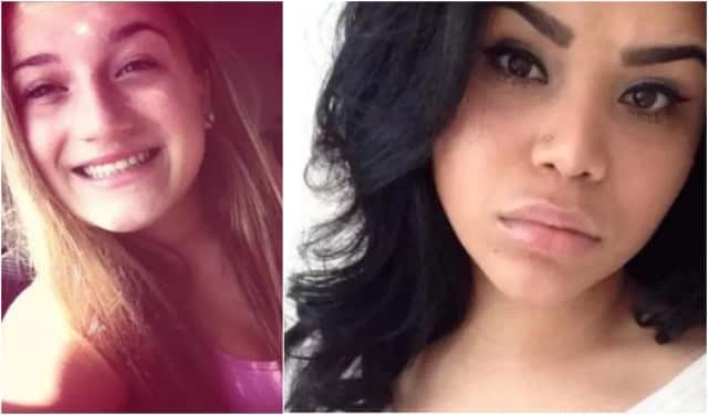 Jennah Mae DiSclifani, left, and Mariah Gomez were killed in a crash on Sunday.