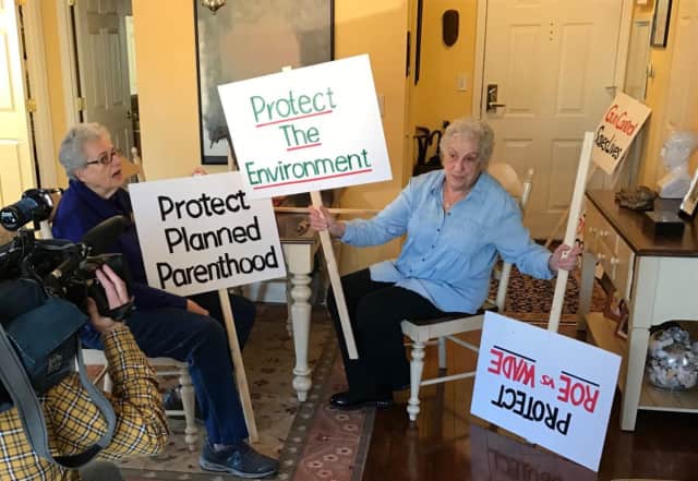 Inge Goldstein, 87, and Pat Thaler, 84, are two of the organizers of a North Jersey rally set to coincide with the Women's March on Washington.