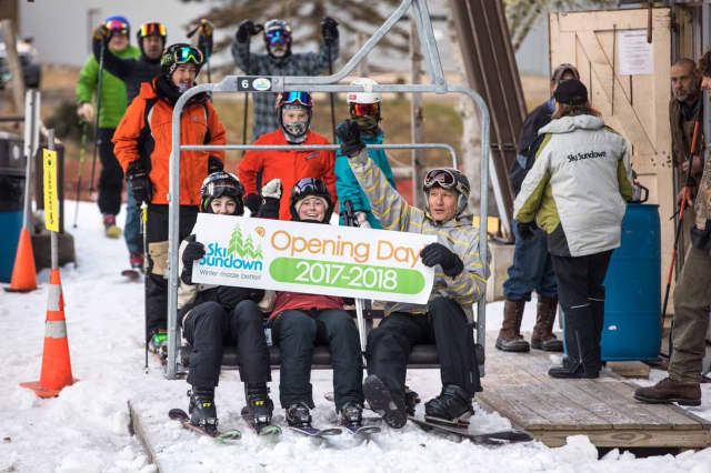 Ski Sundown in Connecticut is open for the season.