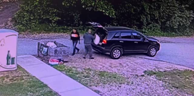An image from the video Connecticut State Police released of the incident