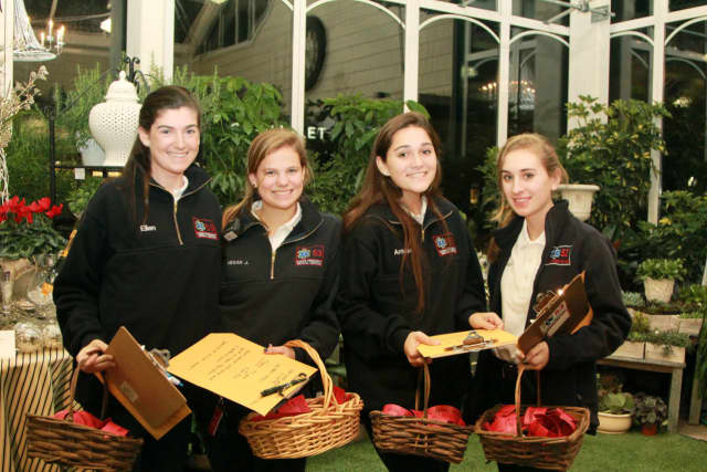 Ellen Ferguson, Megan Johnston, Antonia Demopoulos and Natalie Gorman from EMS-Post 53 at the 2015 "Home for the Holidays" event.