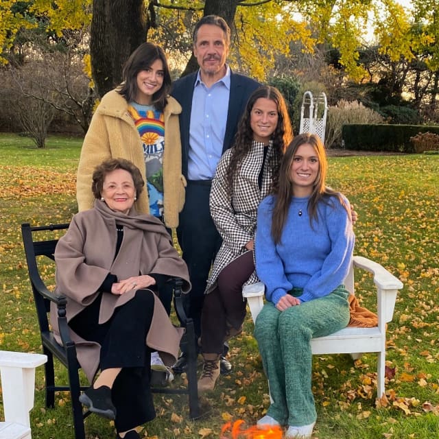 Former New York Gov. Andrew Cuomo and with his mother and daughters in a photo he posted on Twitter on Thanksgiving.