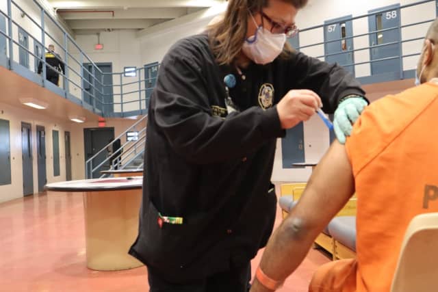 Bergen County Jail medical staff administered the doses.