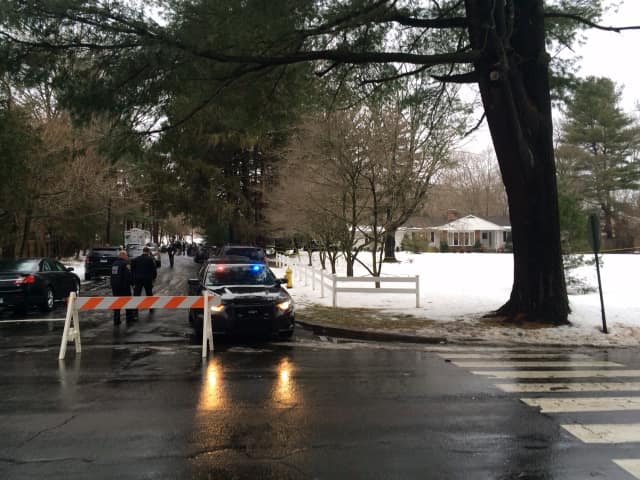 Police on scene of a shooting on Mountain Laurel Road in Fairfield.