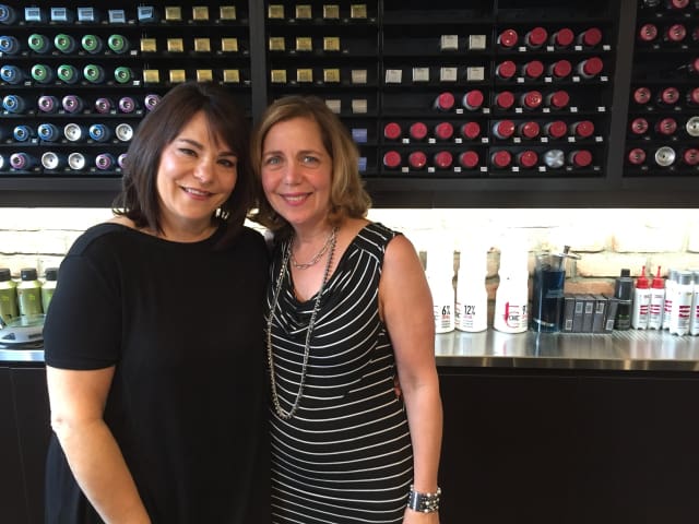 La Jolie Salon and Spa Co-Owners Cheryl Van Voorhies and Toni Ann Lupinacci pose in their expanded Stamford space Tuesday.