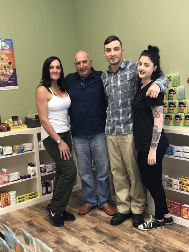 The Delillo family, owners of Main Street Rx in Newtown.