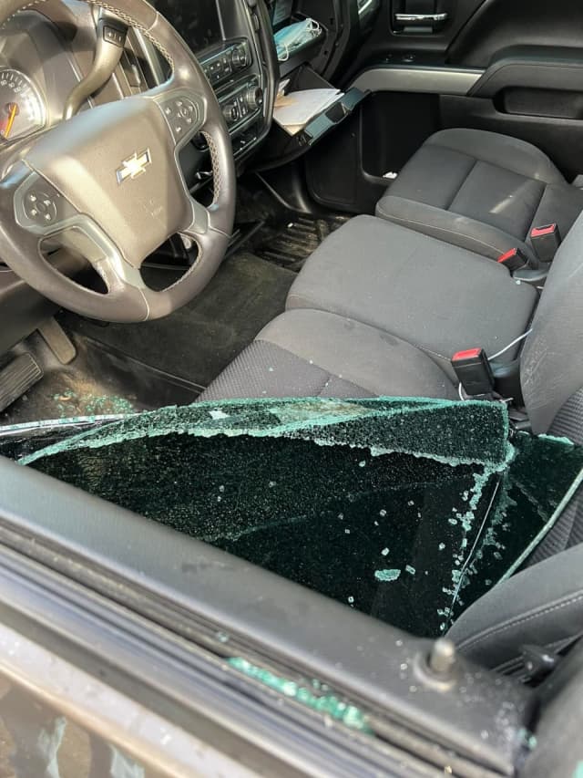 Police are searching for two suspects accused of smashing 10 car windows overnight in Naugatuck.