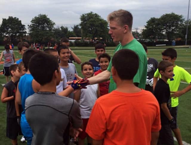 Quarterback Matt Simms of the Atlanta Falcons is one of the camp's special guests this year.